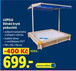 Lidl LUPILU Dětské kryté pískoviště nabídka
