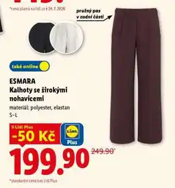 Lidl ESMARA Kalhoty se širokými nohavicemi nabídka