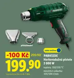 Lidl PARKSIDE Horkovzdušná pistole 2 000 W nabídka