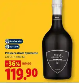 Lidl Prosecco Asolo Spumante nabídka