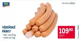 Makro Vídeňské párky* • nabídka