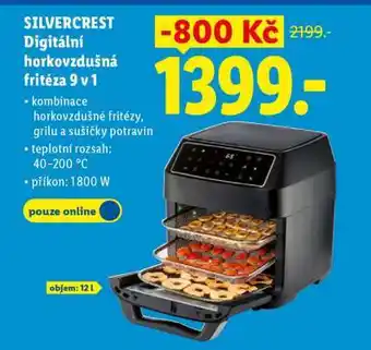 Lidl Silvercrest Digitální horkovzdušná fritéza 9 v 1 nabídka