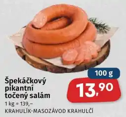 Coop Špekáčkový pikantní točený salám nabídka