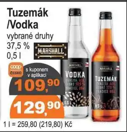 COOP DISKONT MARSHALL TUZEMÁK, VODKA nabídka