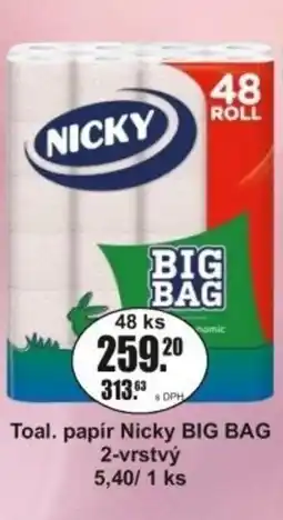 Adam Toal. papír Nicky BIG BAG 2-vrstvý 5,40/1 ks nabídka