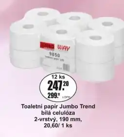 Adam Toaletní papír Jumbo Trend bílá celulóza 2-vrstvý, 190 mm, 20,60/1 ks nabídka
