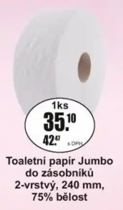 Adam Toaletní papír Jumbo do zásobníků 2-vrstvý, 240 mm, 75% bělost nabídka