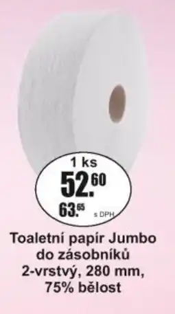 Adam Toaletní papír Jumbo do zásobníků 2-vrstvý, 280 mm, 75% bělost nabídka