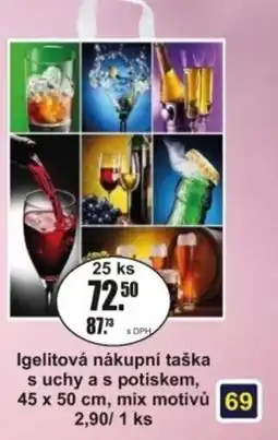 Adam Igelitová nákupní taška suchy a s potiskem, 45 x 50 cm, mix motivů 2,90 / 1 ks nabídka