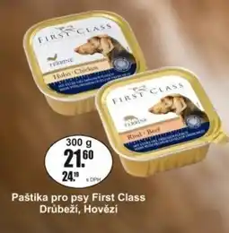 Adam Paštika pro psy First Class Drůbeží, Hovězí nabídka