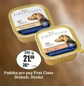 Paštika pro psy First Class Drůbeží, Hovězí