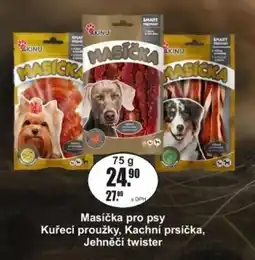 Adam Masíčka pro psy Kuřecí proužky, Kachní prsíčka, Jehněčí twister nabídka