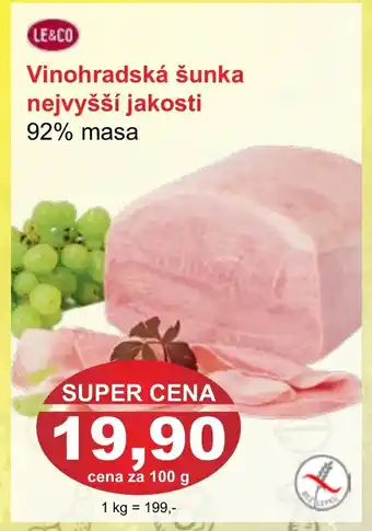 Vinohradská šunka nejvyšší jakosti