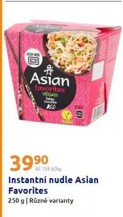 Action Instantní nudle Asian Favorites nabídka