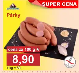 PLUS JIP Párky nabídka