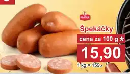 PLUS JIP Špekáčky nabídka
