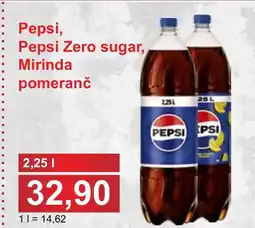 PLUS JIP Pepsi, Pepsi Zero sugar, Mirinda pomeranč nabídka