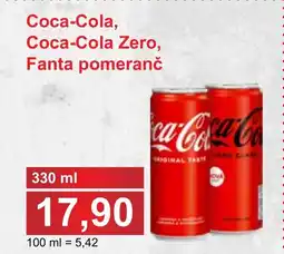 PLUS JIP Coca-Cola, Coca-Cola Zero, Fanta pomeranč nabídka