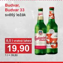 PLUS JIP Budvar, Budvar 33 nabídka