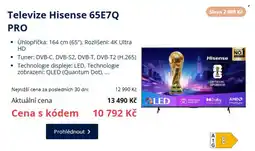 Datart Televize Hisense 65E7Q PRO nabídka