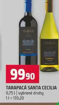 Terno TARAPACÁ SANTA CECILIA 0,75l vybrané druhy nabídka