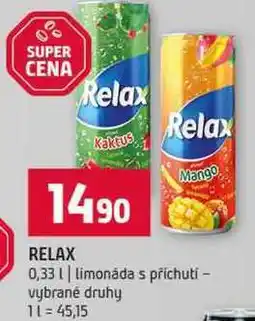 Terno RELAX 0,33l limonáda s příchutí vybrané druhy nabídka