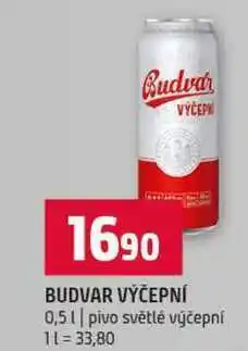 Terno BUDVAR VÝČEPNÍ 0,5l pivo světlé výčepní nabídka