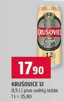 Terno KRUŠOVICE 12 0,5l pivo světlý ležák nabídka