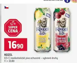 Terno KOZEL 0,5l nealkoholické pivo ochucené vybrané druhy nabídka