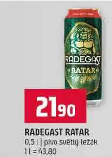 Terno RADEGAST RATAR 0,5l pivo světlý ležák nabídka