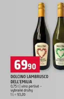 Terno DOLCINO LAMBRUSCO DELL'EMILIA 0,75l vino perlivé vybrané druhy nabídka