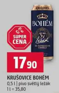 Terno KRUŠOVICE BOHÉM 0,5l pivo světlý ležák nabídka