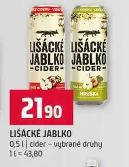 Terno LIŠÁCKÉ JABLKO 0,5l cider vybrané druhy nabídka