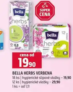 Terno BELLA HERBS VERBENA 18 ks hygienické slipové vložky 12 ks hygienické vložky nabídka