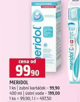 Terno MERIDOL 1 ks zubní kartáček 400 ml ústní voda nabídka