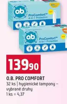 Terno O.B. PRO COMFORT 32 ks hygienické tampony vybrané druhy nabídka