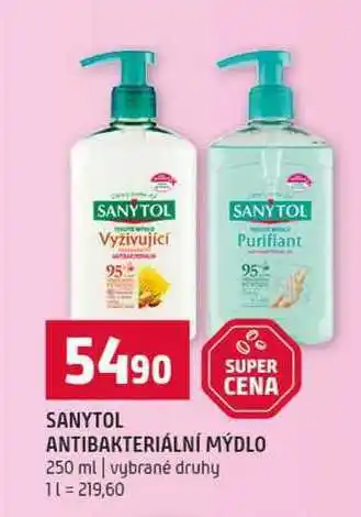Terno SANYTOL ANTIBAKTERIÁLNÍ MÝDLO 250 ml vybrané druhy nabídka