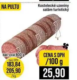 Jip Kostelecké uzeniny salám turistický 800 g 100g nabídka
