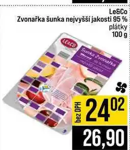 Jip Le&Co Zvonařka šunka nejvyšší jakosti 95% plátky nabídka