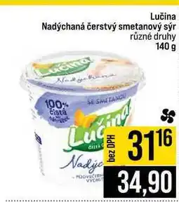 Jip Lučina Nadýchaná čerstvý smetanový sýr ucina různé druhy nabídka