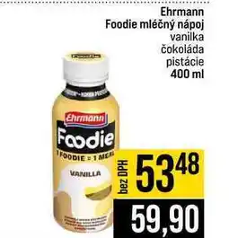 Jip Ehrmann Foodie mléčný nápoj vanilka čokoláda pistácie nabídka