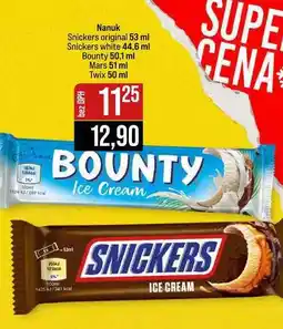 Jip Nanuk Snickers original 53 ml Snickers white 44,6 ml Bounty 50,1 ml Mars 51 ml nabídka