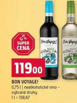 Terno BON VOYAGE! 0,75 l nealkoholické víno vybrané druhy nabídka