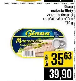 Jip Giana makrela filety v rostlinném oleji v rajčatové omáčce nabídka