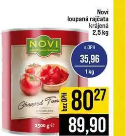 Jip Novi loupaná rajčata krájená nabídka