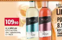 Terno R. V. BŘECLAV 0,75l vol. 8,5% vino vybrané druhy nabídka