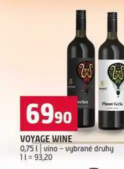 Terno VOYAGE WINE 0,75l vino vybrané druhy nabídka