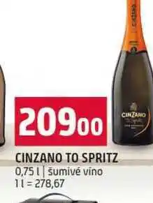 Terno CINZANO TO SPRITZ 0,75l šumivé víno nabídka