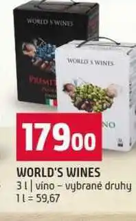 Terno WORLD'S WINES 3l vino vybrané druhy nabídka