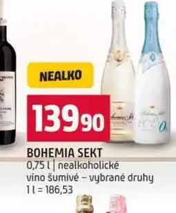 Terno BOHEMIA SEKT 0,75l nealkoholické vino šumivé vybrané druhy nabídka